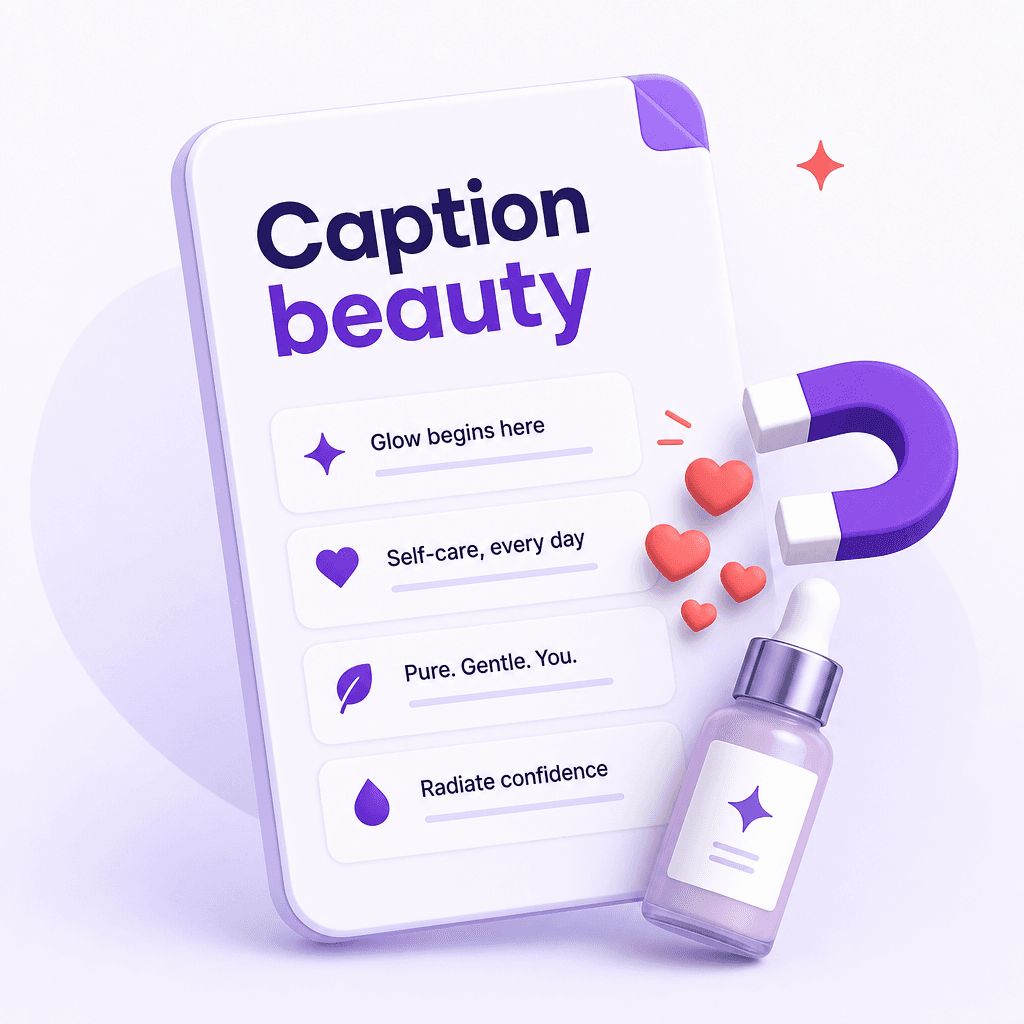 Caption + hook swipe-file skincare/beauty seller