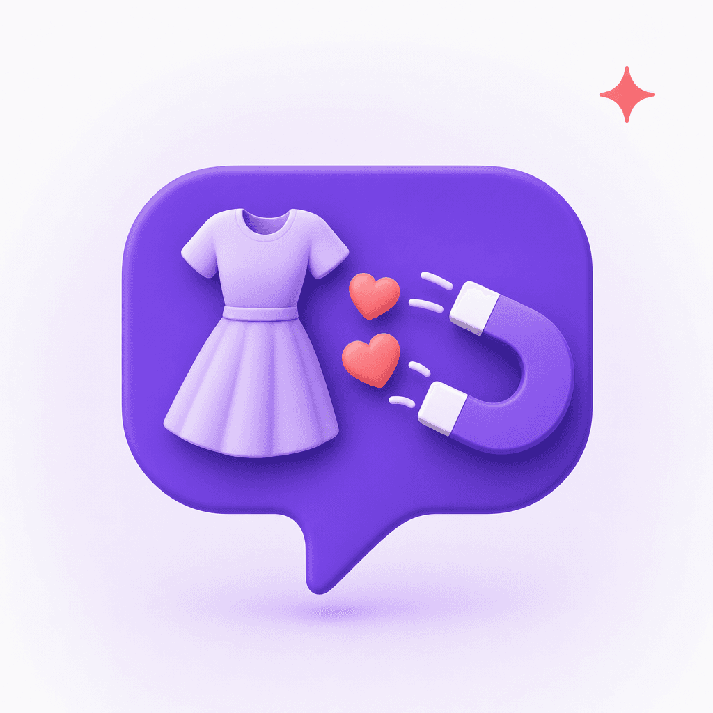 Caption + hook fashion seller