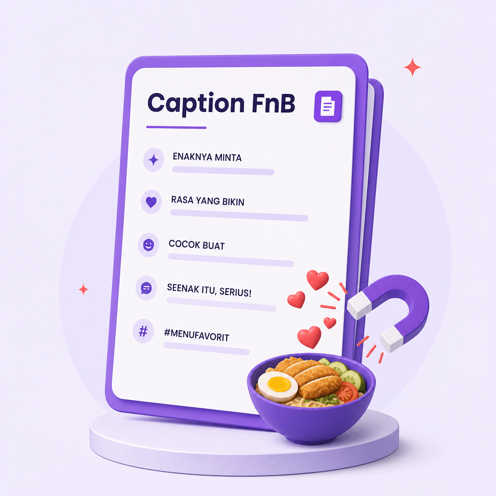 Caption + hook makanan seller F&B