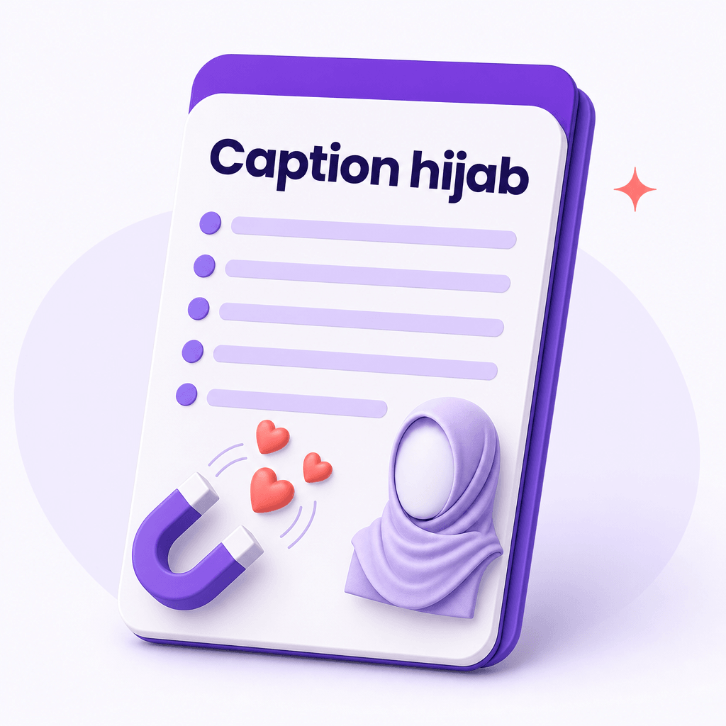 Caption + hook hijab seller