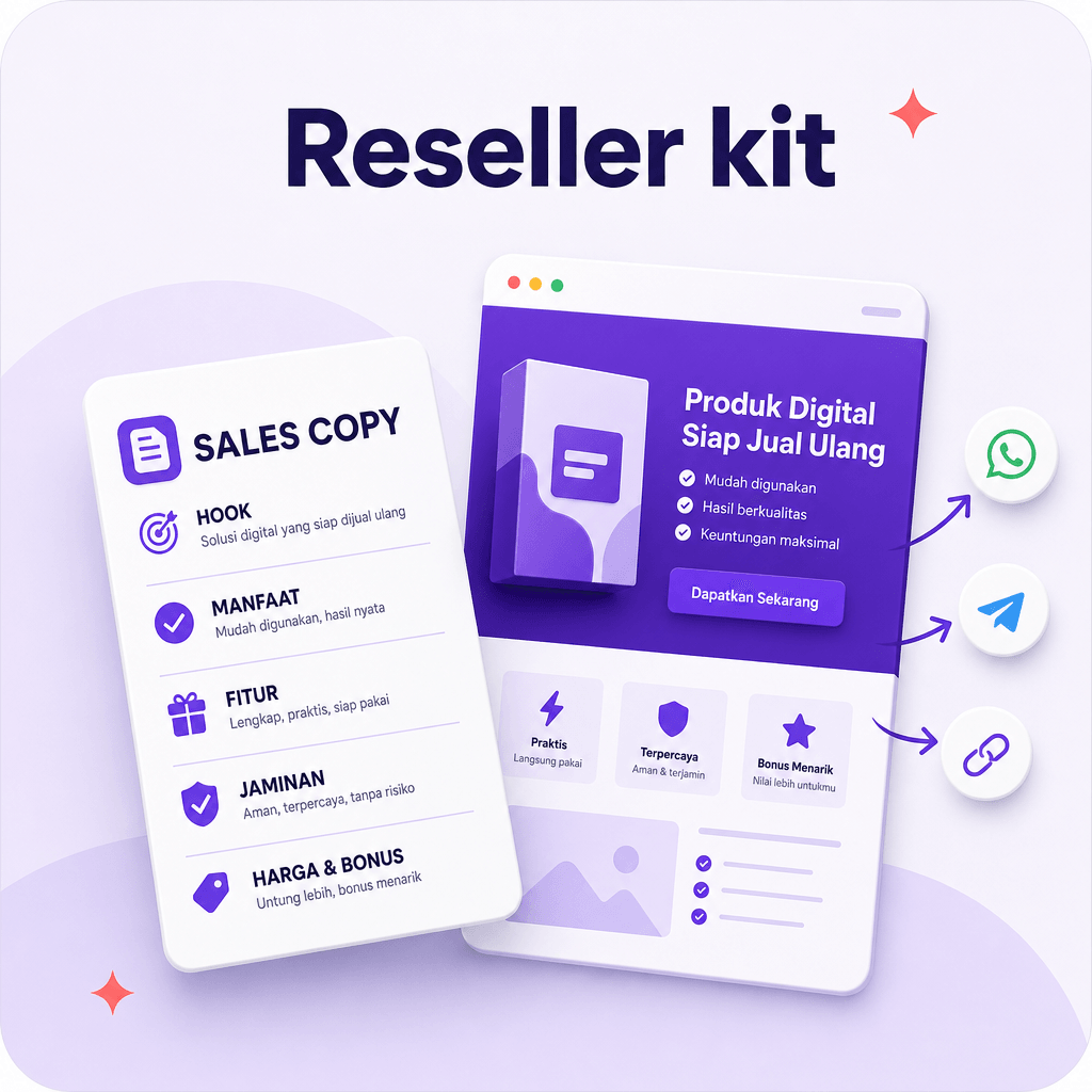 Digital starter + reseller kit — jualan produk digital dari nol