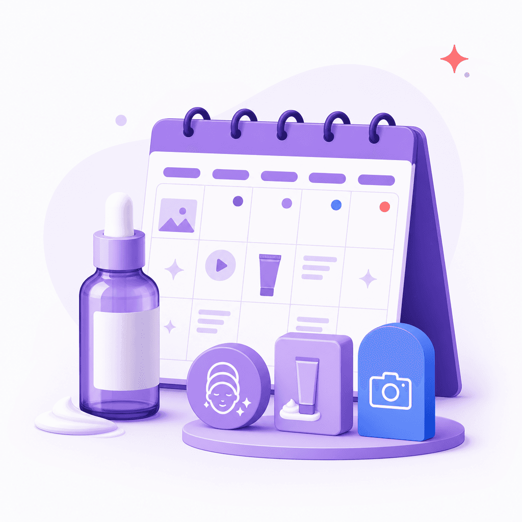 Editorial plan beauty seller — 30 hari + 30 caption jadi