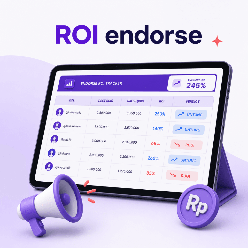 Kalkulator ROI endorse KOL