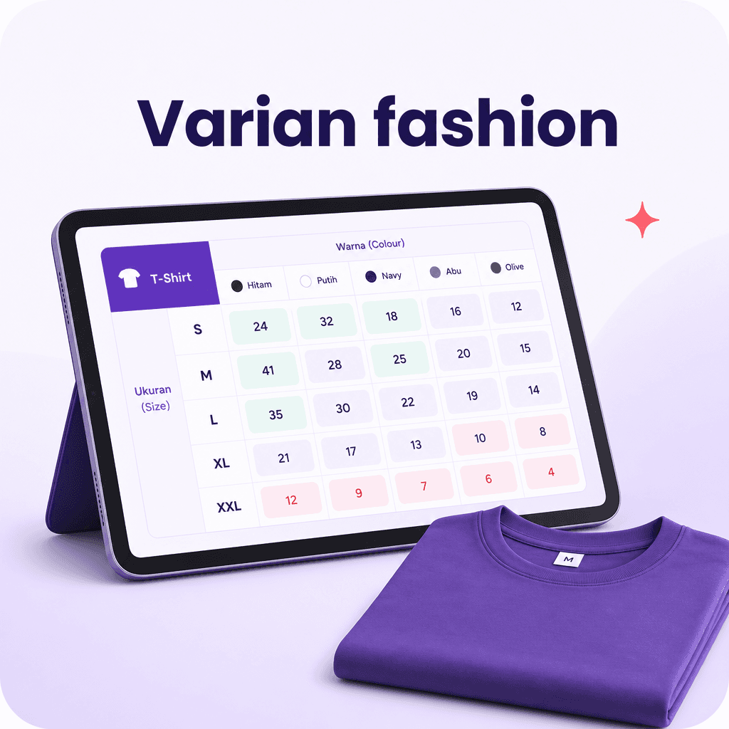 Fashion size/variant restock matrix