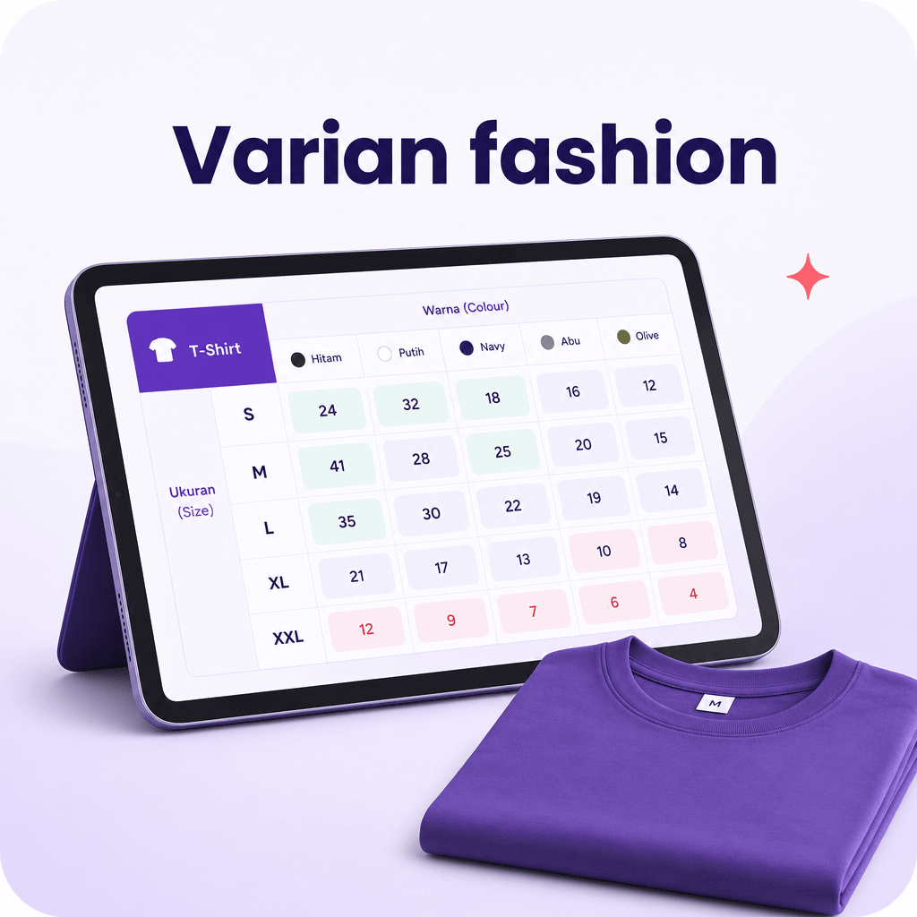 Fashion size/variant restock matrix
