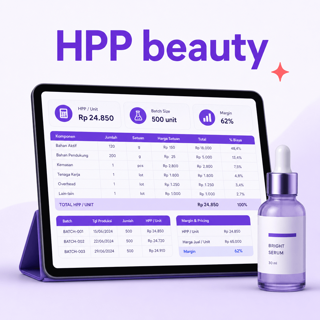 HPP & margin skincare + batch/expiry