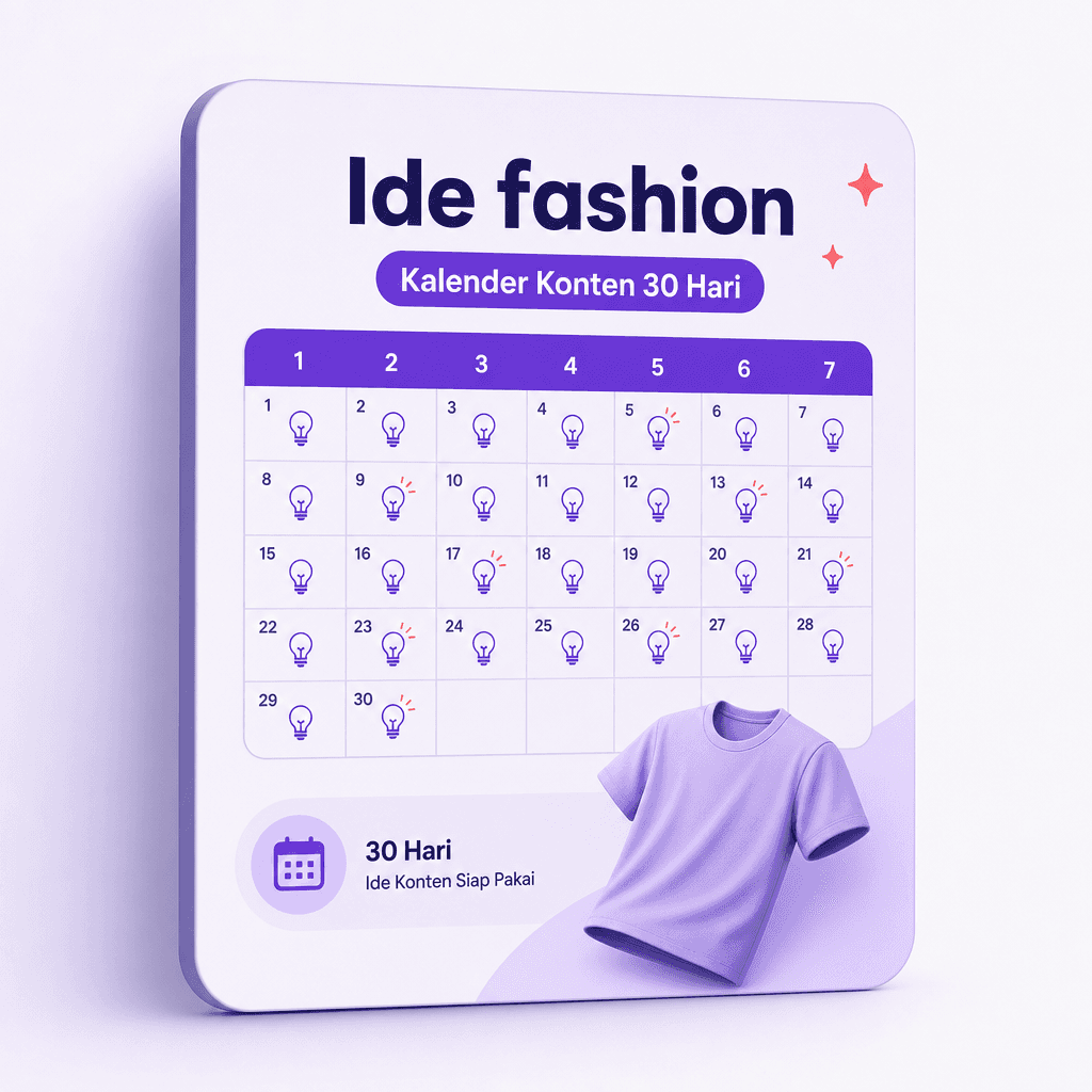 Bank ide konten fashion 30 hari seller
