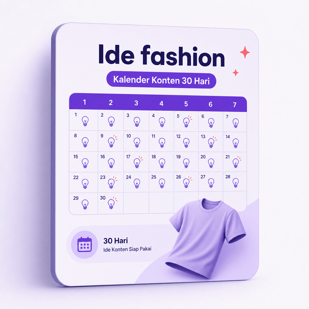 Bank ide konten fashion 30 hari seller