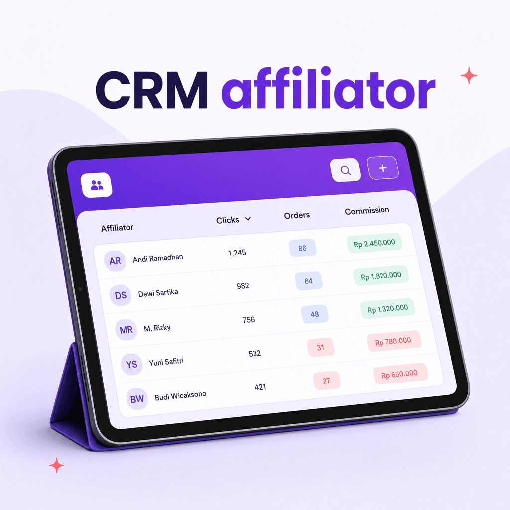 Mini CRM Affiliator & Komisi Tracker Seller