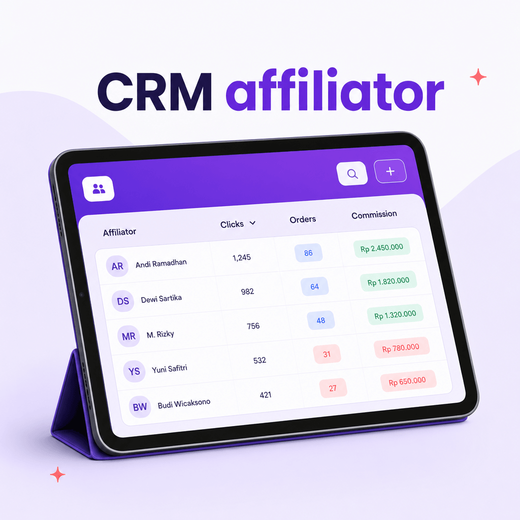 Mini CRM Affiliator & Komisi Tracker Seller